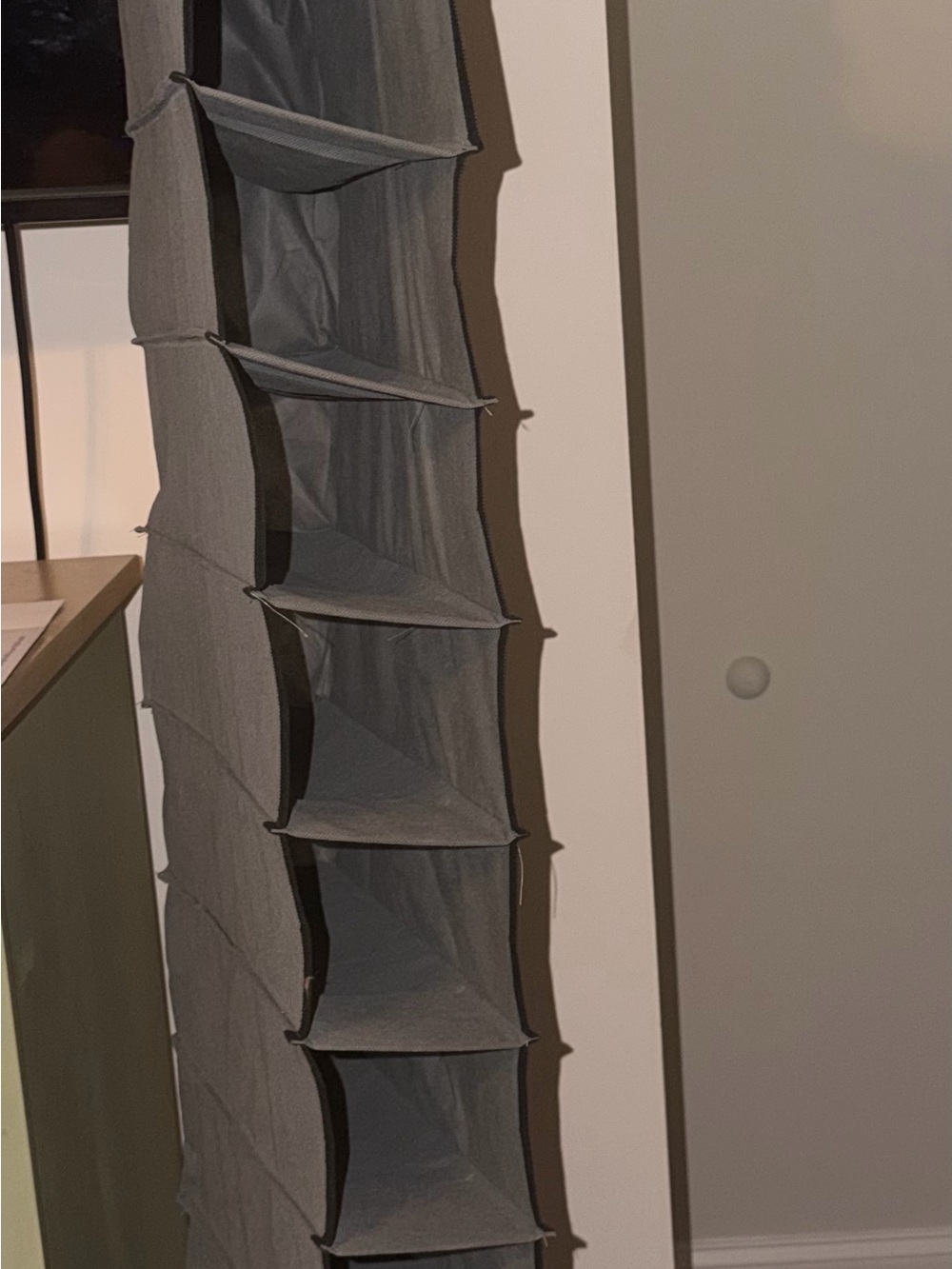 Gray Hanging Shoe Organizer